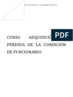 Curso Adquisicion y Perdida de La Condicion de Personal Estatutario PDF