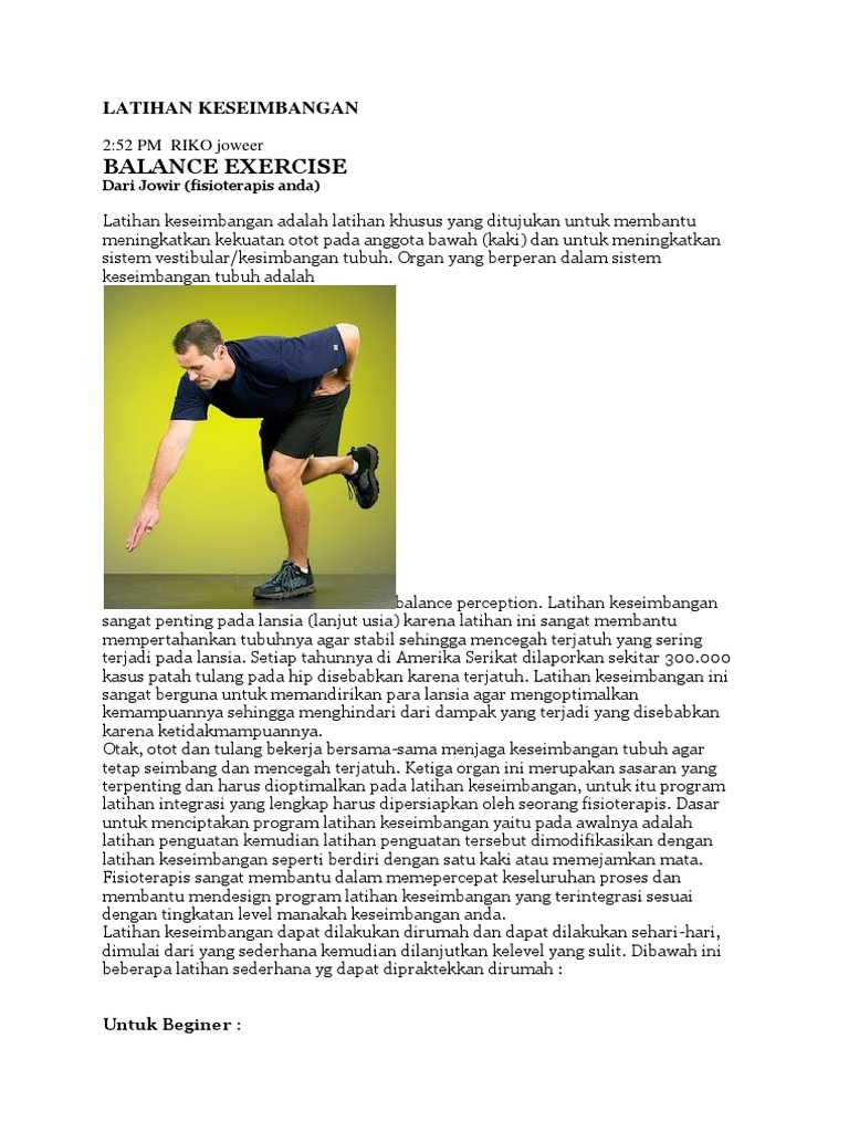 Latihan Keseimbangan Dinamis untuk Atlet Atletik-www.binjasgar.com