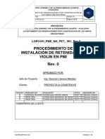 Procedimiento de Instalación de Retenida