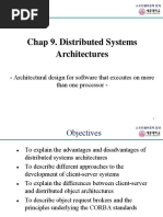 Chap 9. Distributed Systems Architectures: - Architectural Design For Software That Executes On More Than One Processor