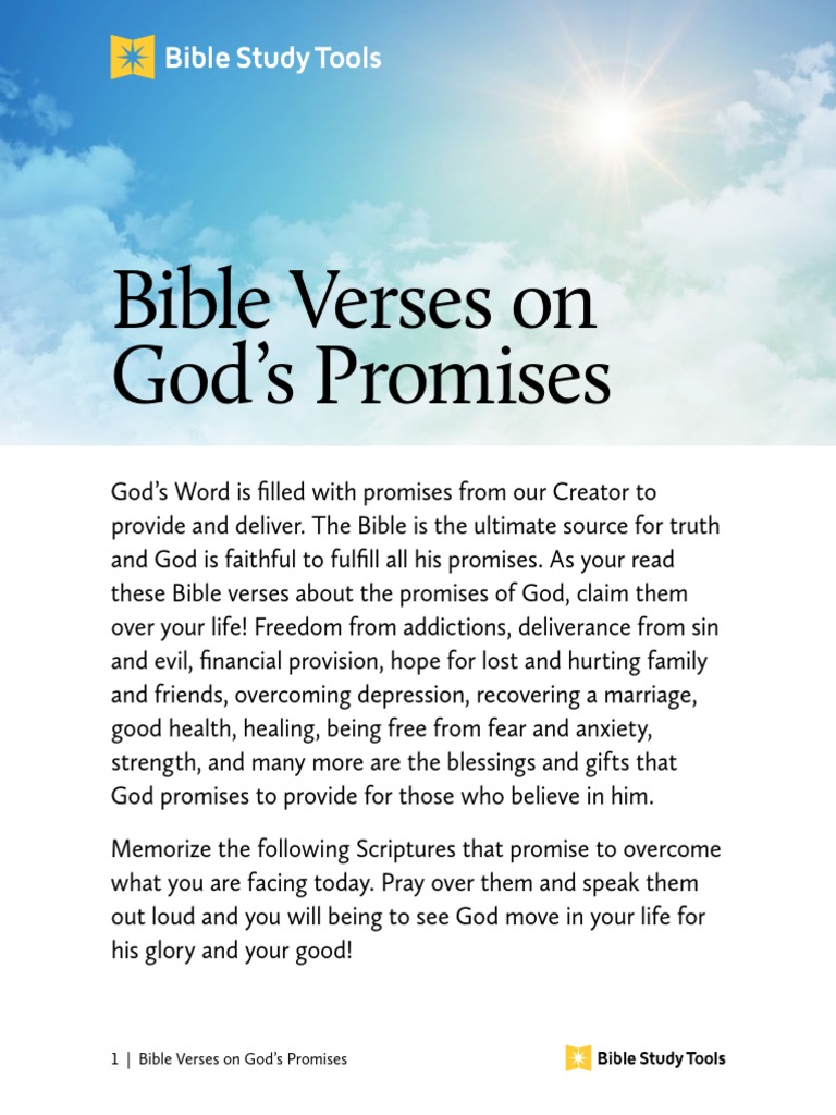 Bible Verses on God's Promises | PDF | God The Father | Prayer