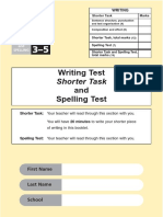 Writing Test and Spelling Test: Shorter Task