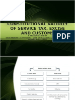 Constitutional Validity of Service Tax, Excise and Customs CIA 1 Ppt
