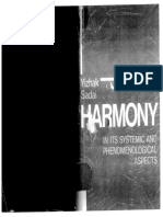 Harmony in Its Systemic and Its Phenomenological Aspects