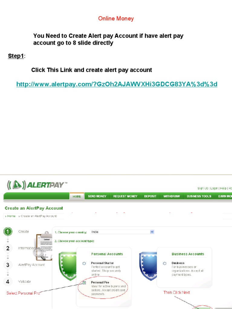 You Need To Create Alert Pay Account If Have Alert Pay Account Go To 8 ...