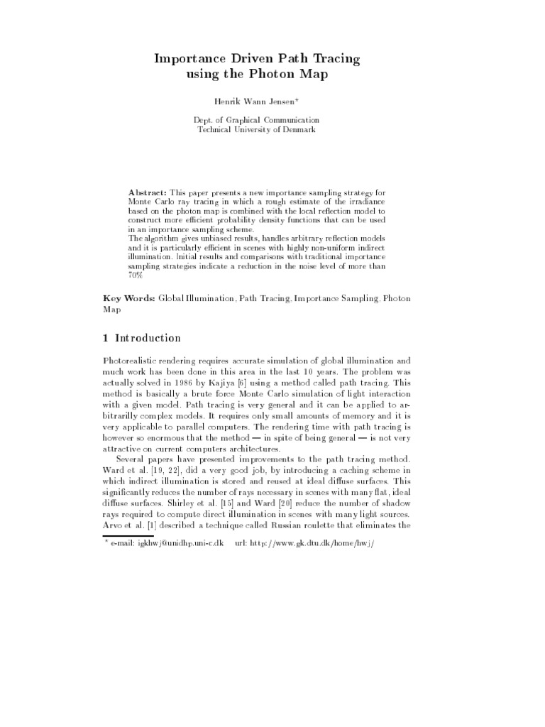 Importance Sampling in Path Tracing | PDF | Rendering (Computer ...