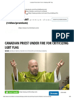 Canadian Priest Under Fire for Criticizing LGBT Flag