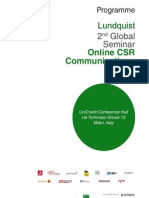 Lundquist Seminar in Online CSR Communications - Agenda