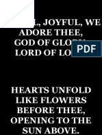 Joyful, Joyful, We Adore Thee, God of Glory, Lord of Love