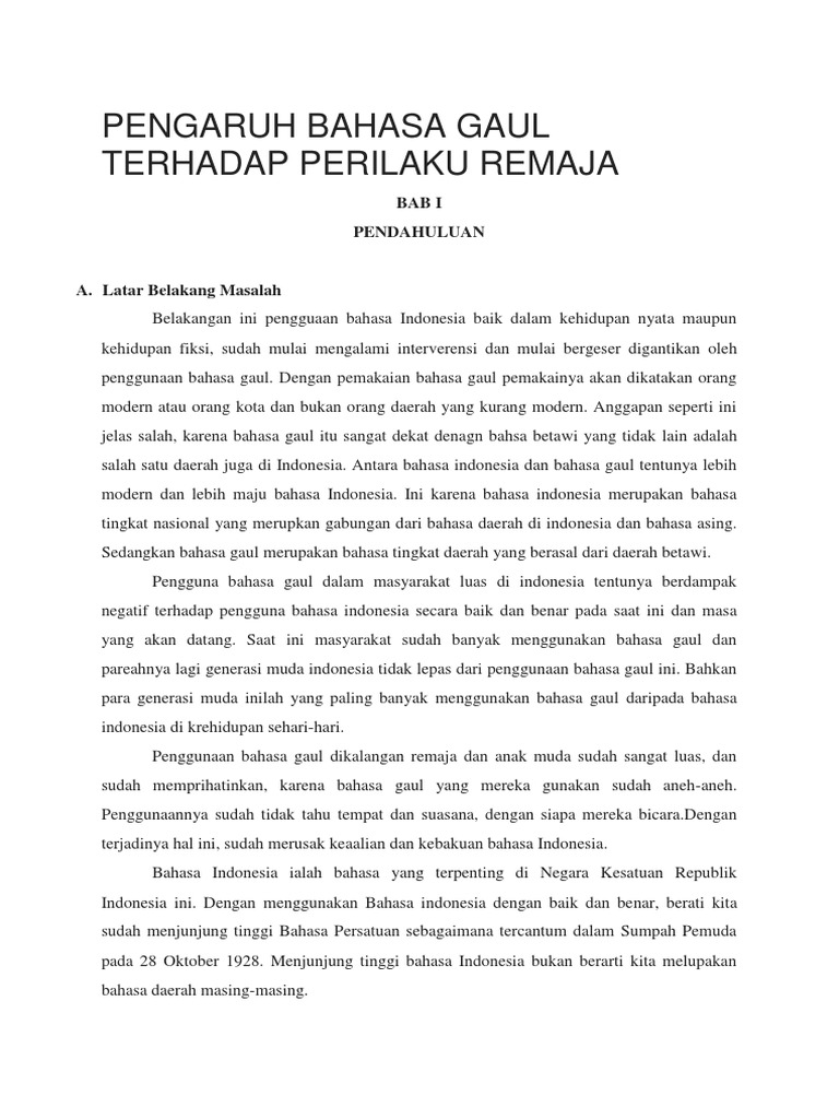 PENGARUH BAHASA GAUL TERHADAP PERILAKU REMAJA.docx