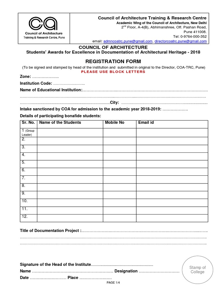 Registration and Declaration Form | PDF | Intellectual Works ...