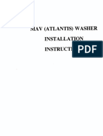 Install Mav (Atlantis) Washer Instructions