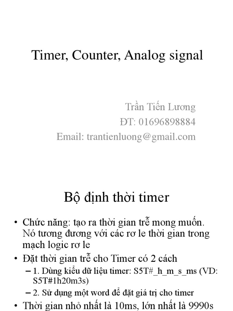 3 - Timer and Counter and Analog | PDF