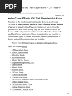 Types of Diodes and Their Applications 24 Types of Diodes