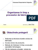 Organizarea in Timp A Fabricatiei