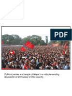Political Parties and People of Nepal in A Rally Demanding Restoration of Democracy in Their Country