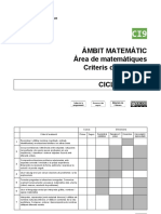 CI9 - Àmbit Matemàtic - Àrea de Matemàtiques - Criteris D'avaluació Del Cicle Inicial