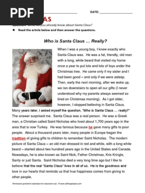 Lesson Santa Claus