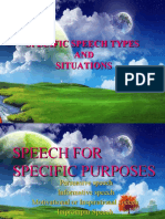 Specific Speech Types