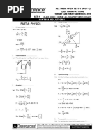 Part-A: Physics: Hints & Solutions