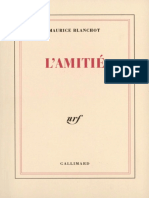 BLANCHOT, Maurice. L - Amitie