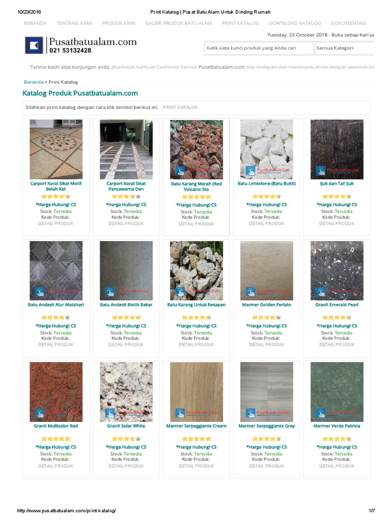 Print Katalog Pusat Batu Alam Untuk Dinding Rumah Pdf Pdf