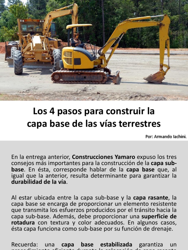 4 Pasos para Construir Capa Base Vial | PDF | Naturaleza