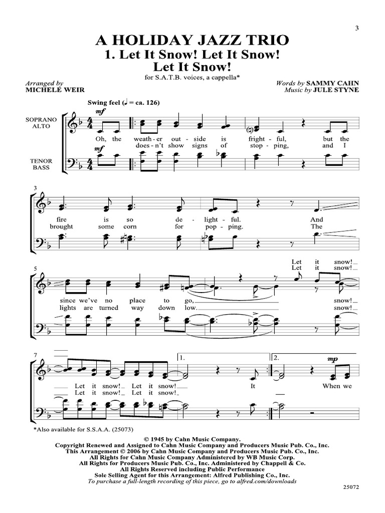 Let It Snow PDF | PDF for Free Printable Let It Snow Piano Sheet Music