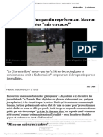 Décapitation d'un pantin représentant Macron - trois journalistes "mis en cause"