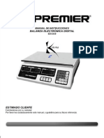 Balanza Premier Manual - ED-2959 Nuevo