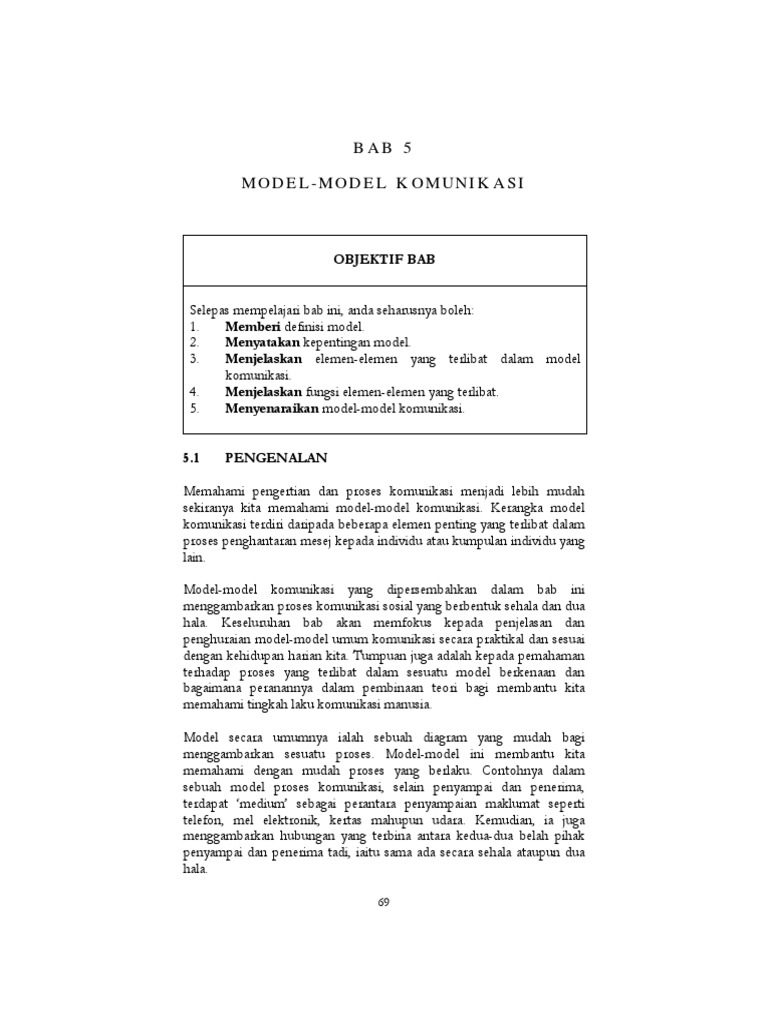 Model Model Komunikasi Pdf Pdf
