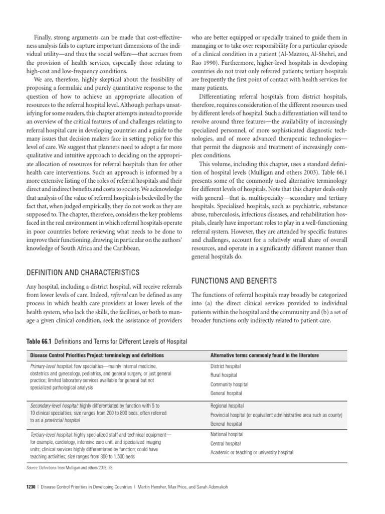 Referral Hospital | PDF | Health Care | Hospital