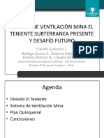 Sistema de Ventilación Mina El Teniente Subterranea Presente y Desafío Futuro - Roberto Mejías