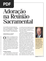ADORAÇÃO NA REUNIÃO SACRAMENTAL