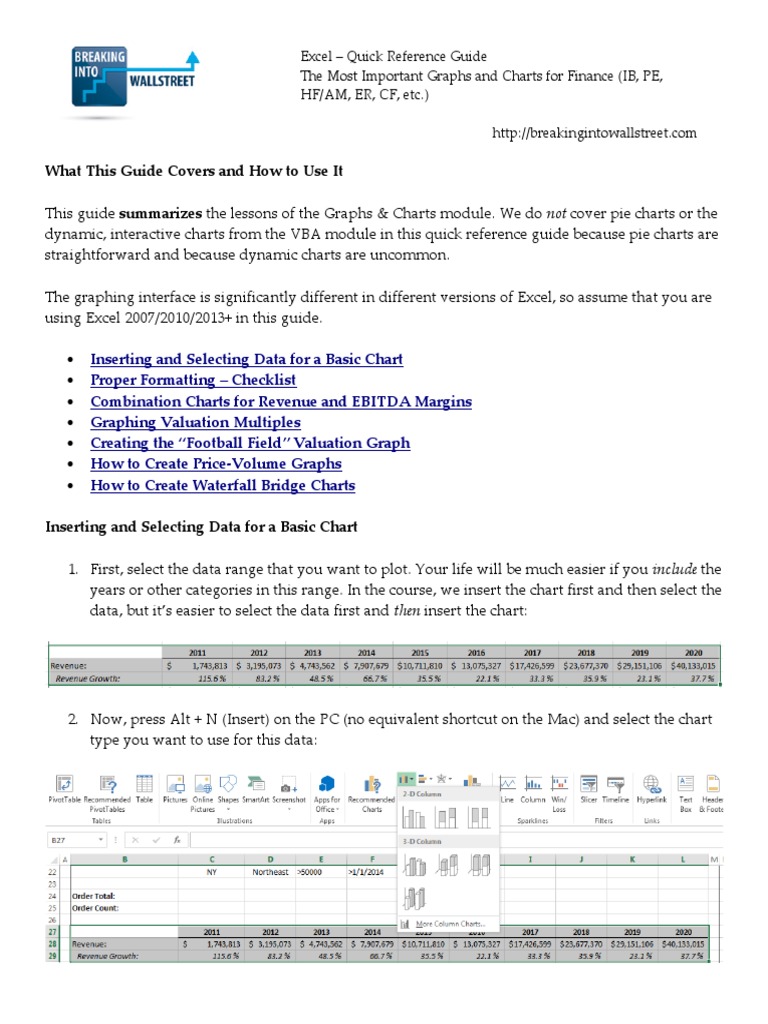Creating Football Field Graphs in Excel | PDF | Chart | Microsoft Excel