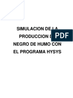 Programacion Aspen Hysys - Negro de Humo(Simulacion)