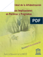 Jimémez del Castillo, Juan - Redefinición del analfabetismo