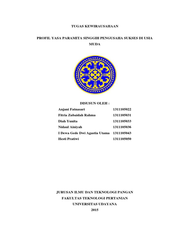 293031609 Tugas Kewirausahaan Orang Sukses Yasa Singgihdocx