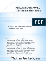 DASAR TEKNIK KES:Teknik Pengambilan Sampel Air Untuk Pemeriksaan Kimia