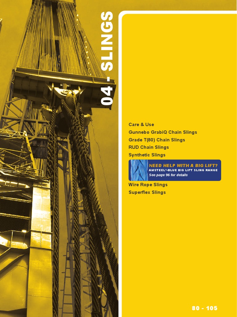 Care & Use Gunnebo Grabiq Chain Slings Grade T (80) Chain Slings Rud