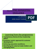 Achieving Managerial Excellence: L.N.Mishra Agm, Blast Furnace, DSP