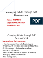 Changing Orbits Through Self Development: Name: M Sandh Dept.: Foundry Shop Plant/ Unit: BSP