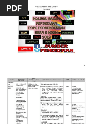 Rpt Bahasa Melayu Tingkatan 2 Kssm 2019 Pdf