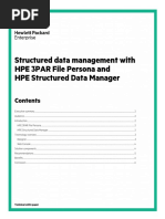 Structured Data Management With HPE 3PAR File Persona and HPE Structured Data Manager