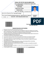 SSB Admit Card PDF