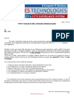 Subject: Proposal For AMC of Biometric Attendance System: Date: - / - /2013