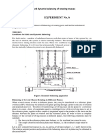 Exp 3 Balancing of Rotating Masses