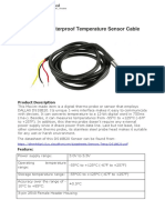 DS18B20 Waterproof Temperature Sensor Cable: Product Description