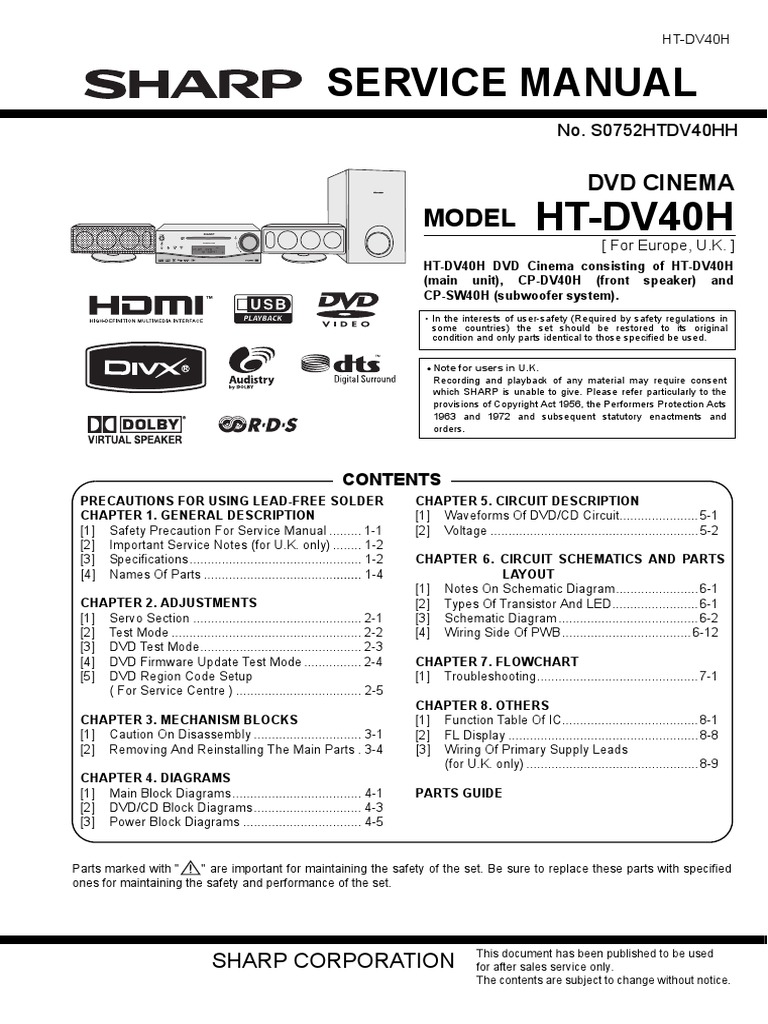 Ht Dv40h Sm Pdf Sampling Signal Processing Compact Disc