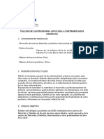 Taller de Gastronomia Aplicada A Enfermedades Cronicas 1 PDF